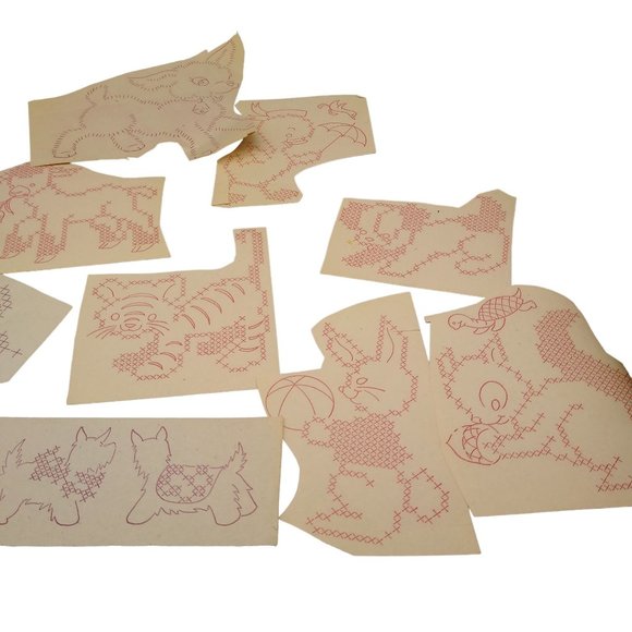 Vintage Cross Stitch Transfer Patterns, MCM Workbasket Iron On Transfers, 1960s - Picture 2 of 3